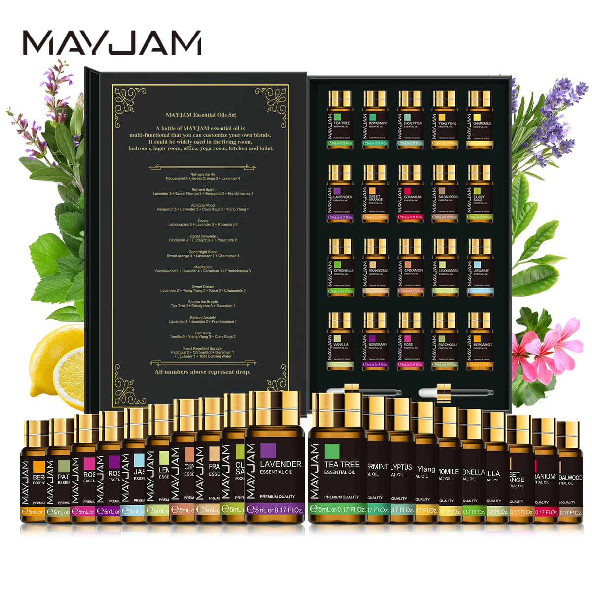 Les 20 flacons du coffret