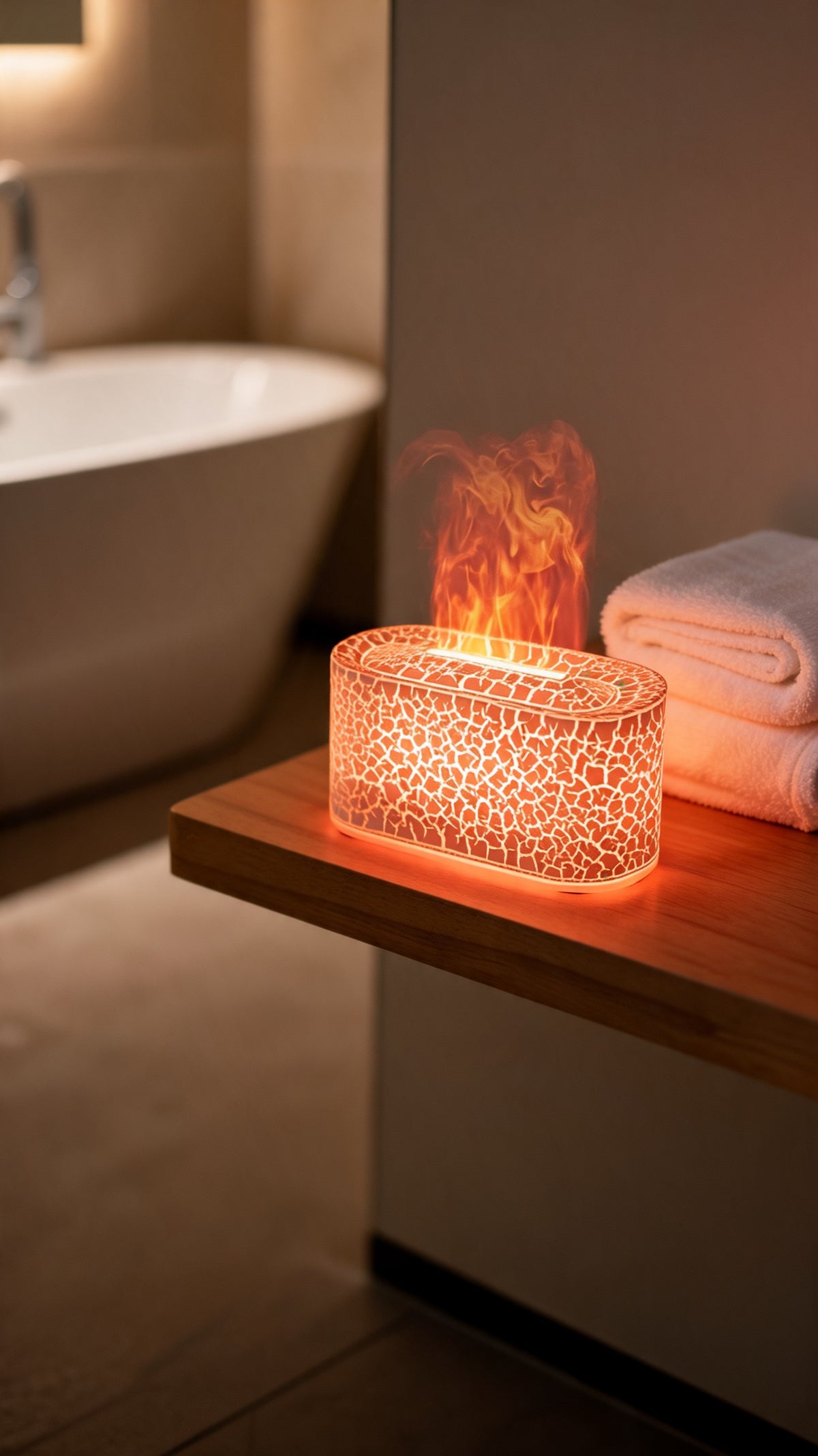 Une lueur dans la salle de bain